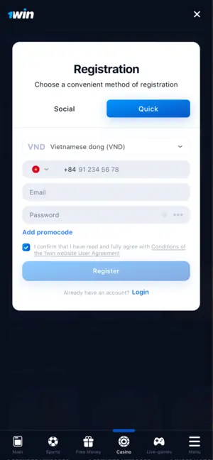 Hướng Dẫn Đăng Ký Tại WIN1